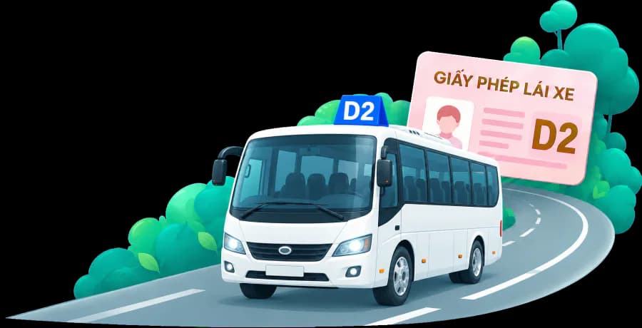 Xe khách từ 17 đến 29 chỗ và giấy phép lái xe hạng D2