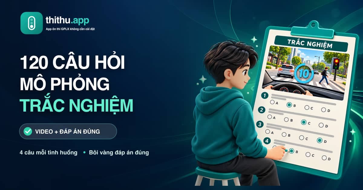 Đáp Án 120 Câu Hỏi Mô Phỏng Trắc Nghiệm GPLX