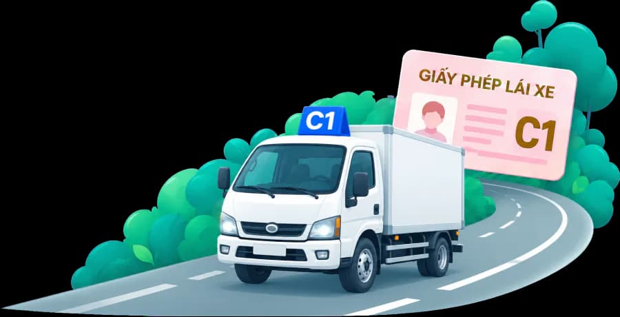 Xe tải hạng trung và giấy phép lái xe hạng C1