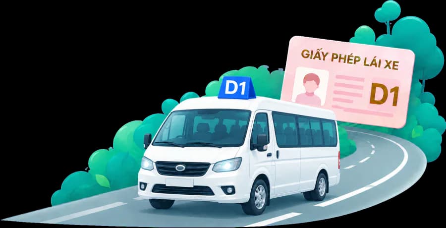 Xe khách từ 8 đến 16 chỗ và giấy phép lái xe hạng D1