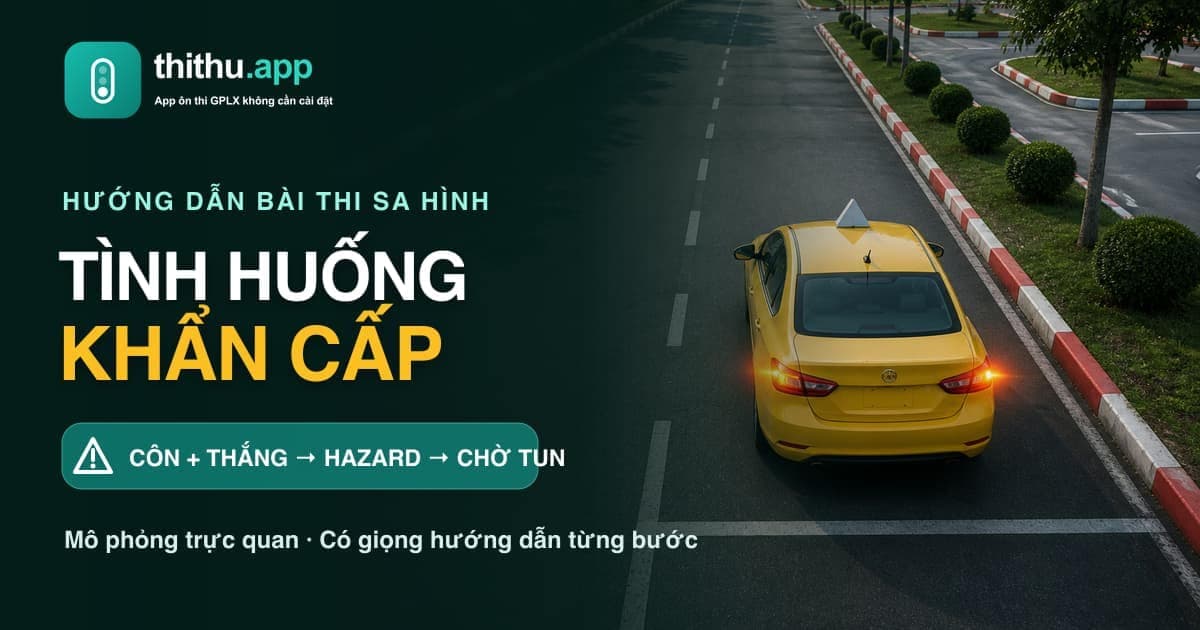 Bài thi qua ngã tư có tín hiệu điều khiển giao thông